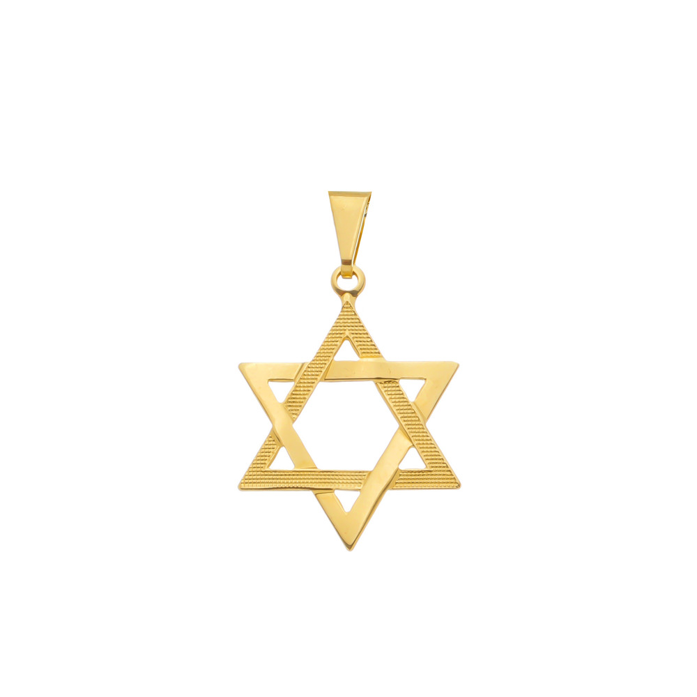 cat-13db6309b06b5bcf.jpg Pingente Dourado Estrela de Davi - Imagem 1