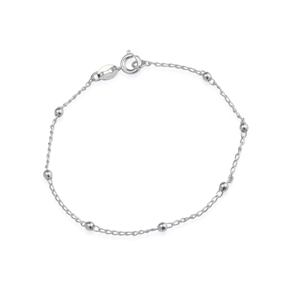 cat-1d1d666a6e32abb0.jpg Pulseira Prateada de Bolinhas Delicada - Imagem 1
