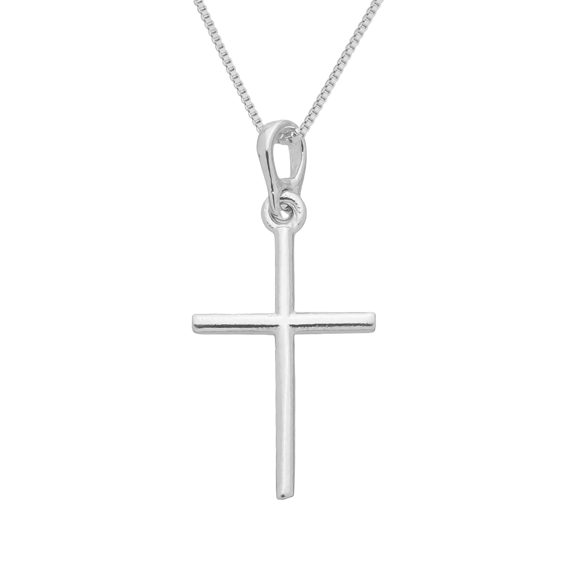 cat-5692276d07e2a704.png Colar Masculino 70cm de Cruz Lisa em Prata 925 - Imagem 1