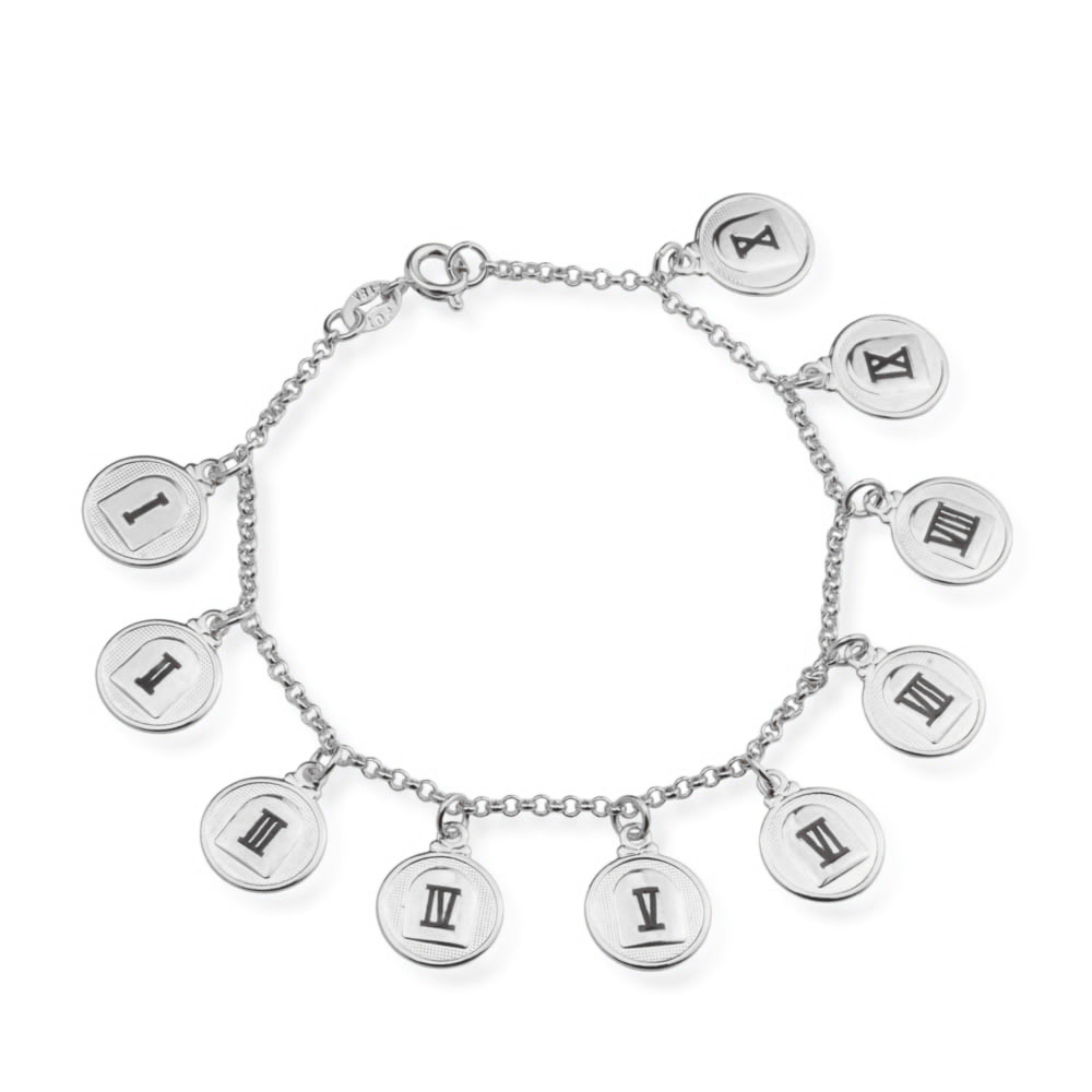 cat-71a91f52d15d6eb6.jpg Pulseira Prateada 10 Dez Mandamentos - Imagem 1