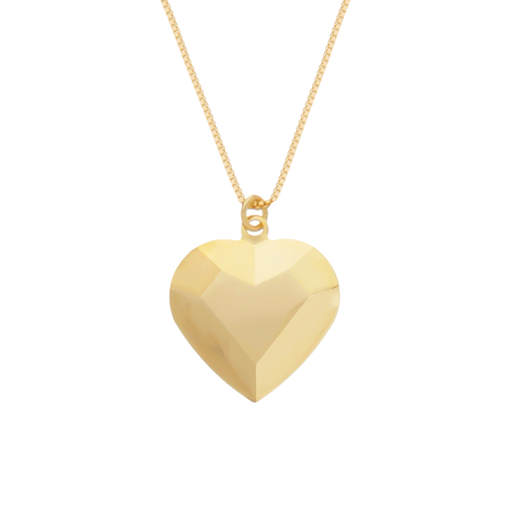 cat-7303a16e64daf01f.jpg Colar Dourado de Coração Traços Retos - Imagem 1