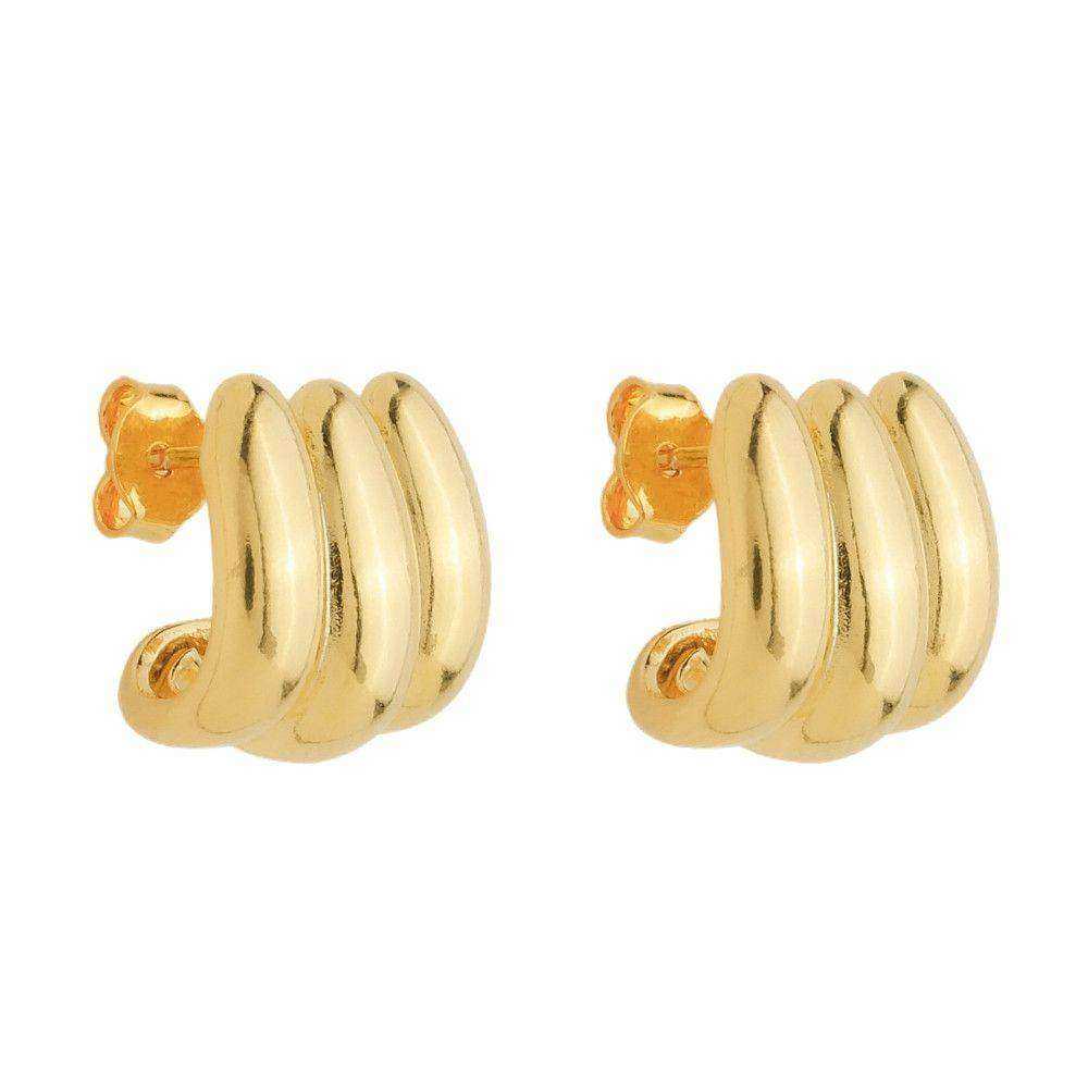 cat-796aa4da57f6da33.jpg Brinco Dourado Concha Três Argolas - Imagem 1