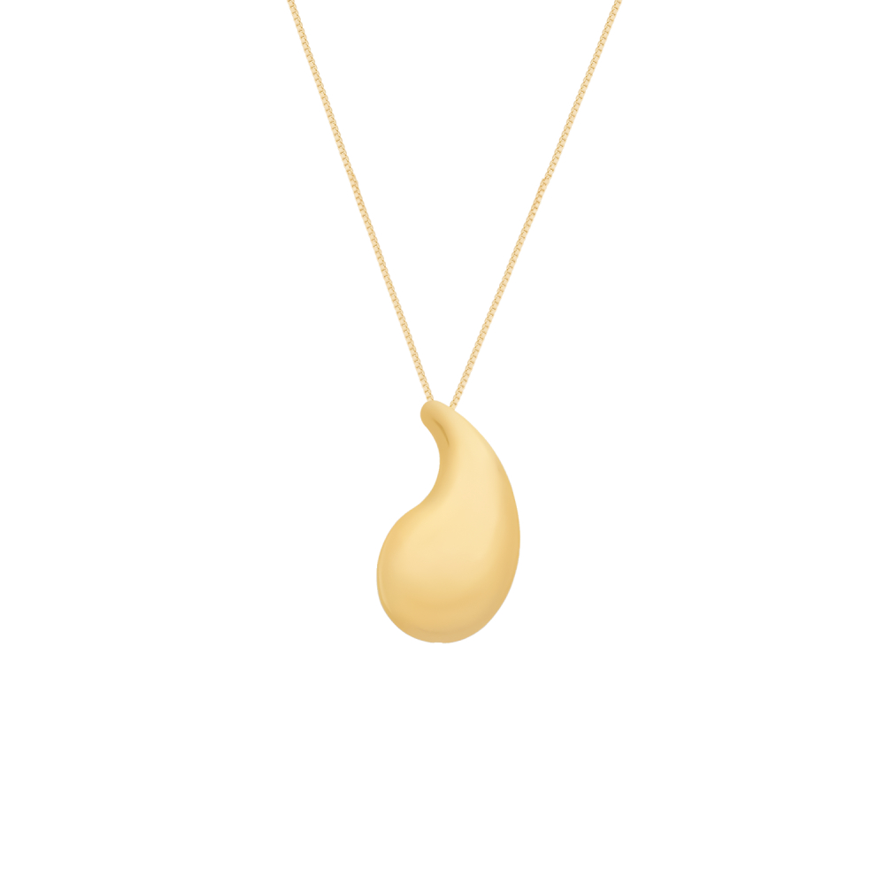 cat-7c14765cb1a33a4c.jpg Colar Dourado de Gota Curvada - Imagem 1