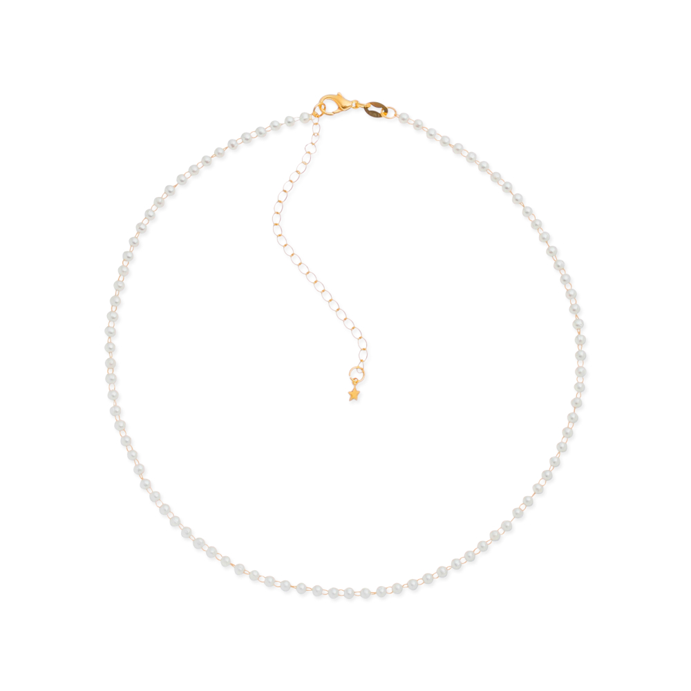 cat-7ec38ff3e2ec42ff.jpg Colar Dourado Chocker de Pérolas - Imagem 1