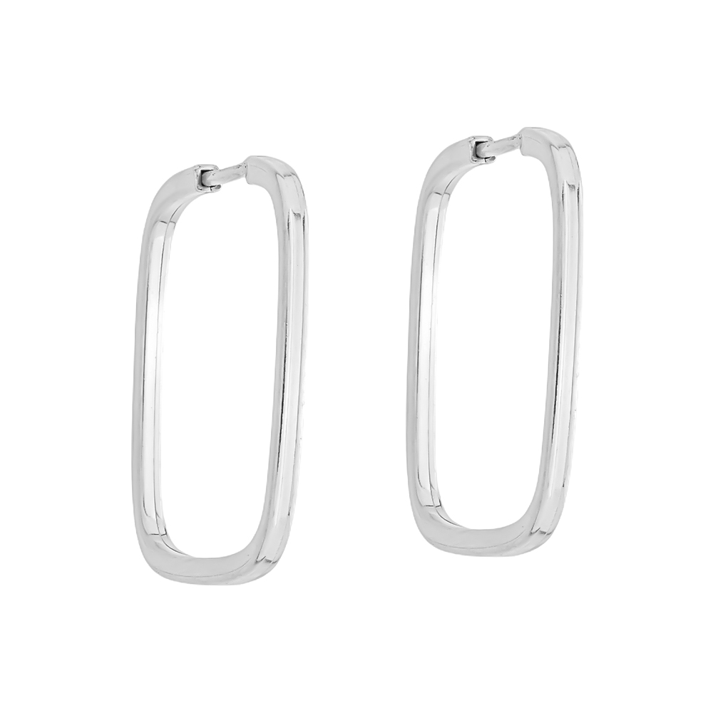 cat-8873fd5802fbe4b0.jpg Brinco de Argola Quadrada em Prata 925 - Imagem 1