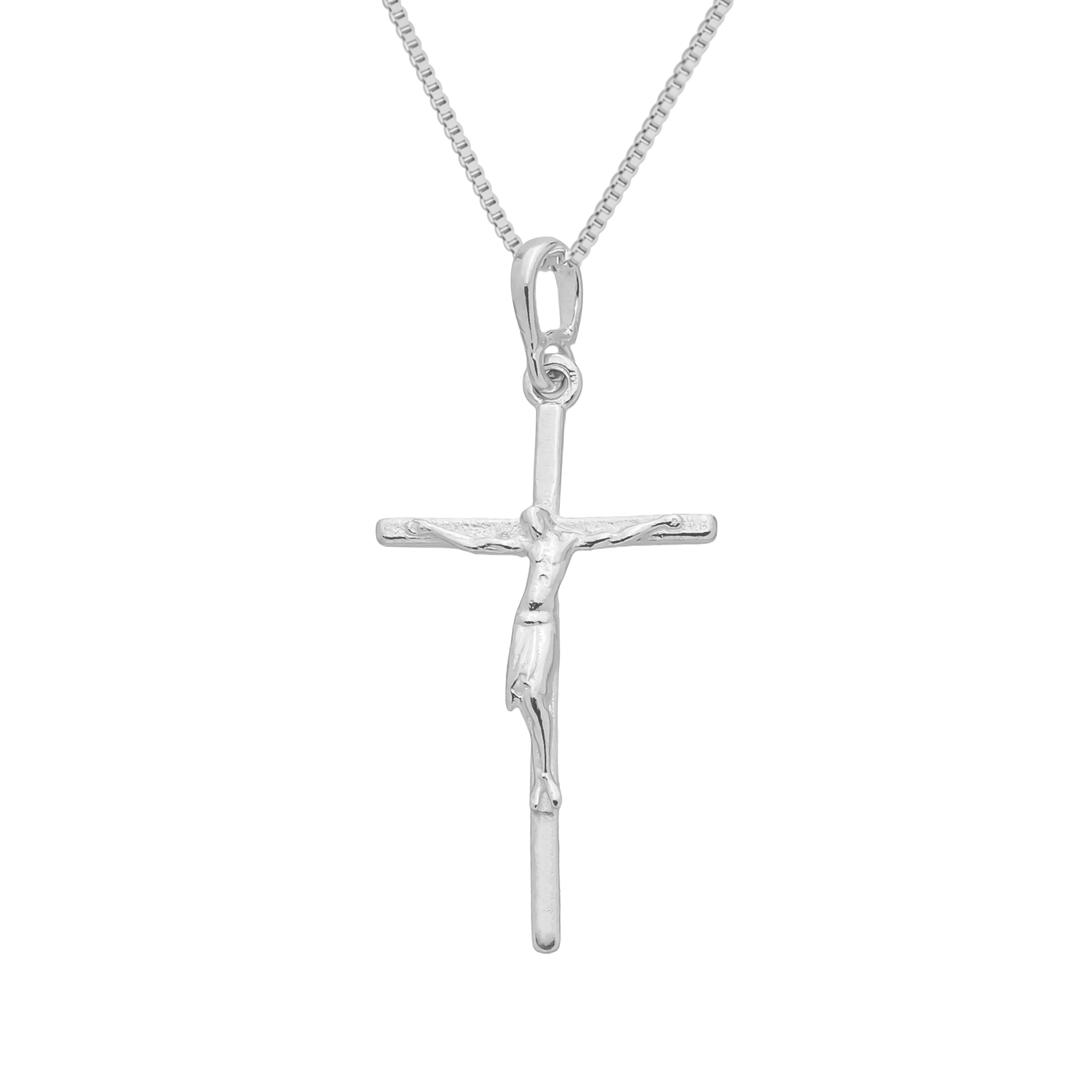 cat-96963aeb9346cead.png Colar Masculino 70cm Crucifixo em Prata 925 - Imagem 1