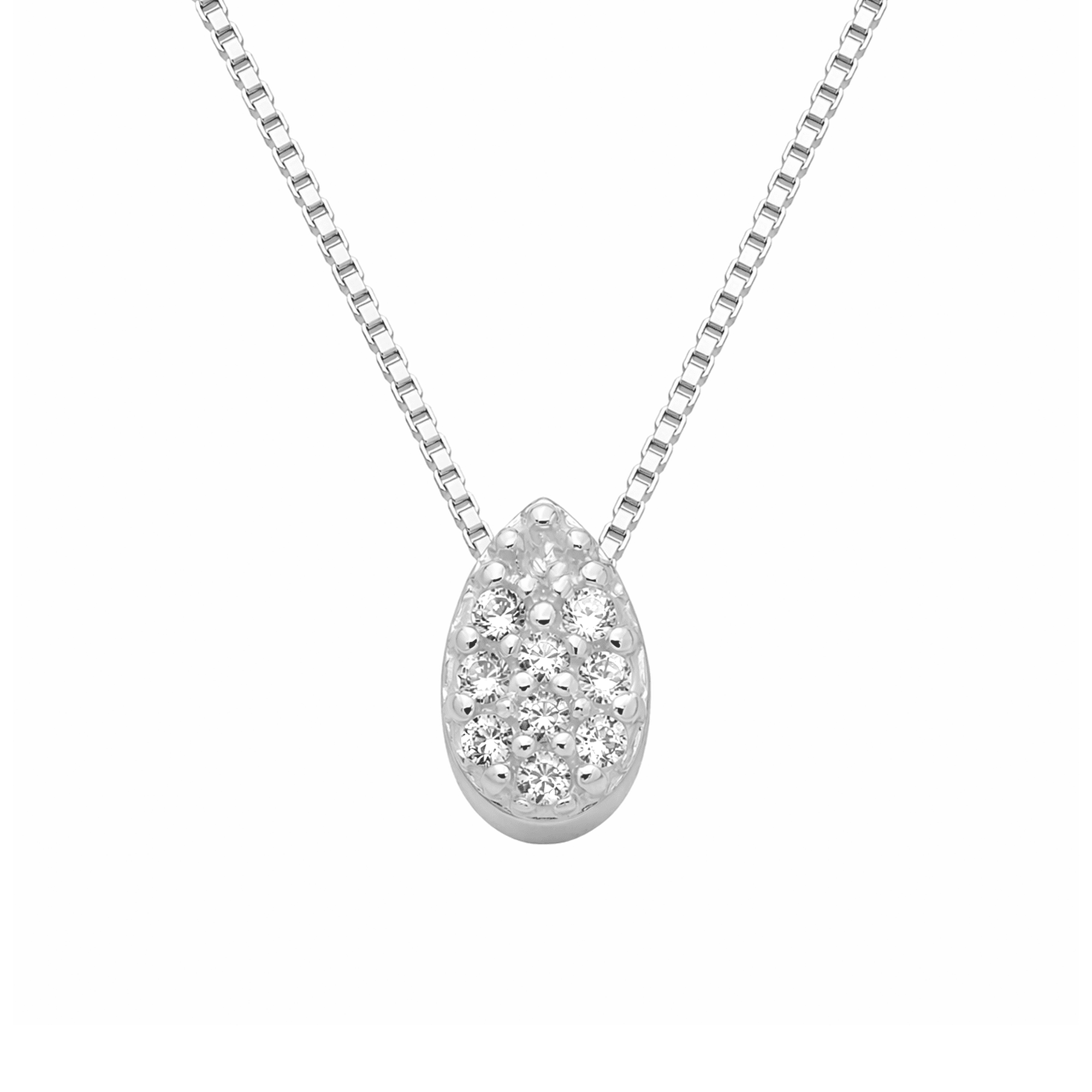 cat-ab2beed3f05c958a.png Colar de Gota Cravejado de Zircônia em Prata 925 - Imagem 1