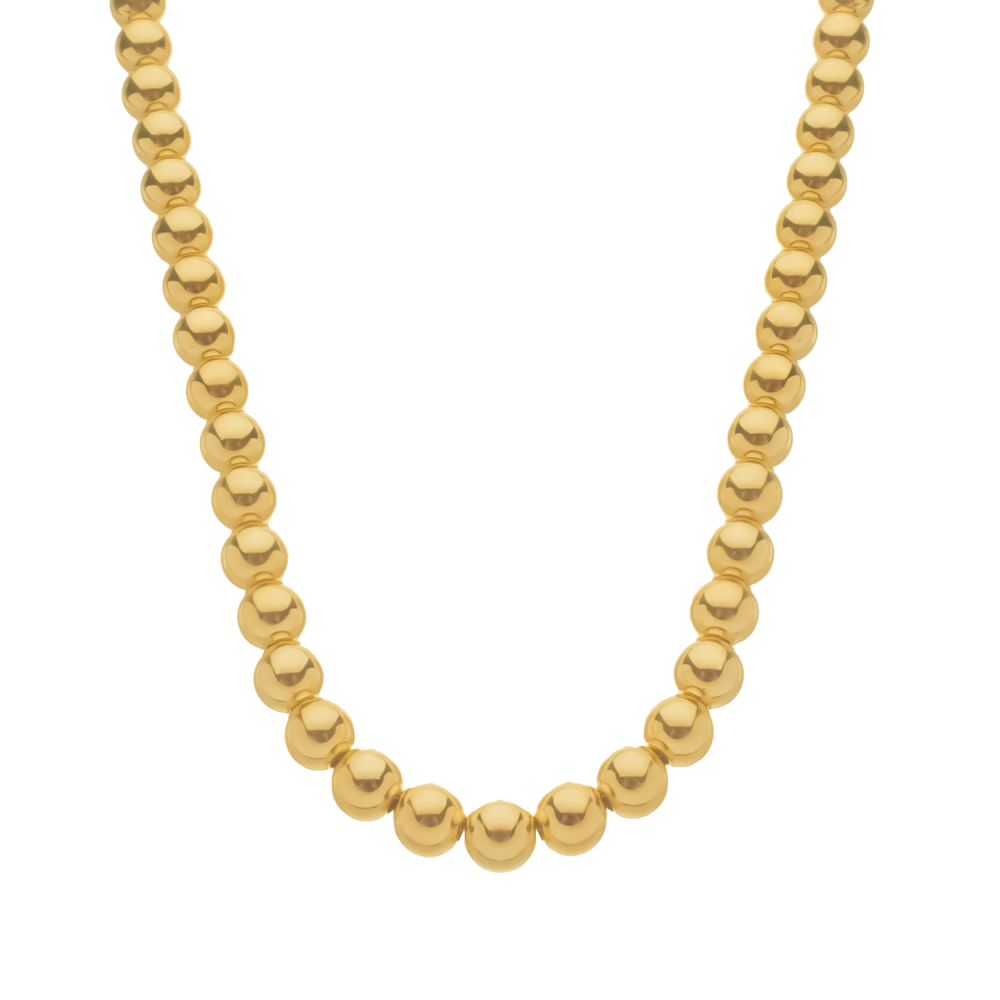 cat-b19526cb0532f93d.jpg Colar Dourado de Bolas Médias - Imagem 1