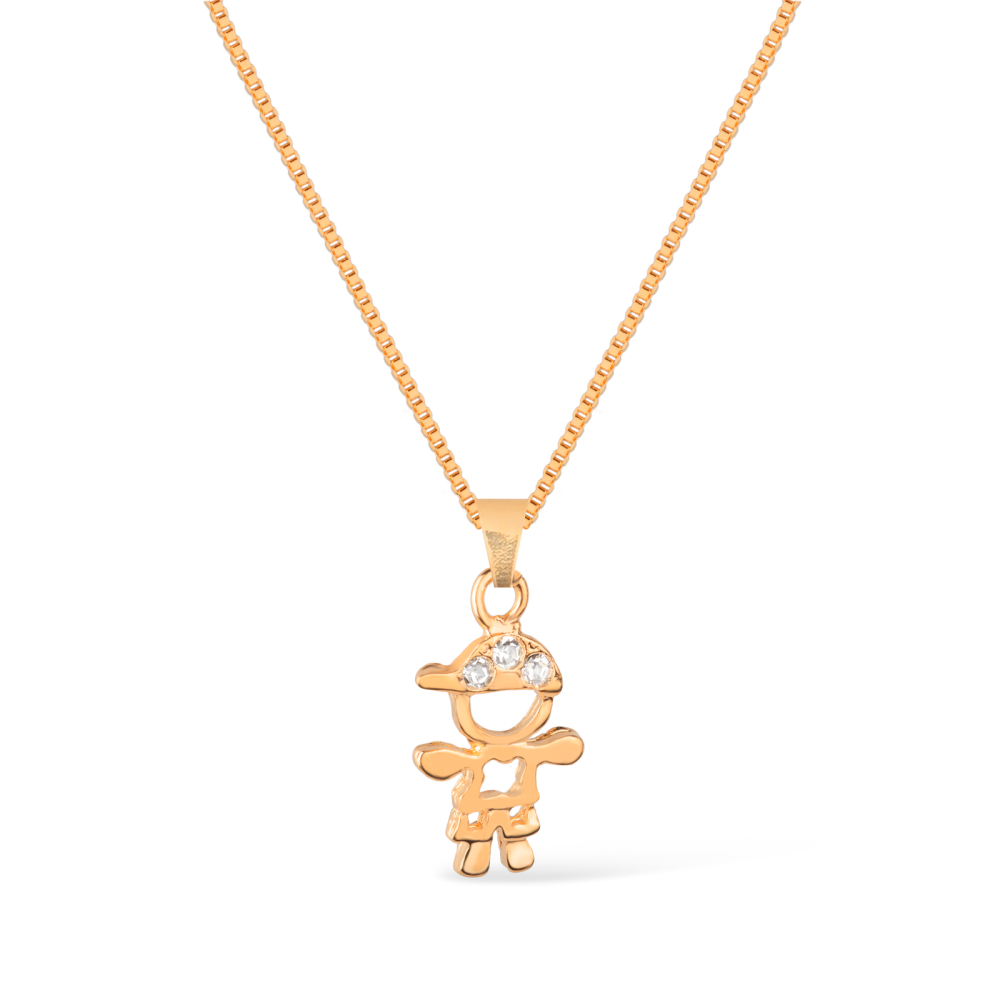 cat-b77deccb4876d39d.jpg Colar Dourado Filho com Zircônia - Imagem 1