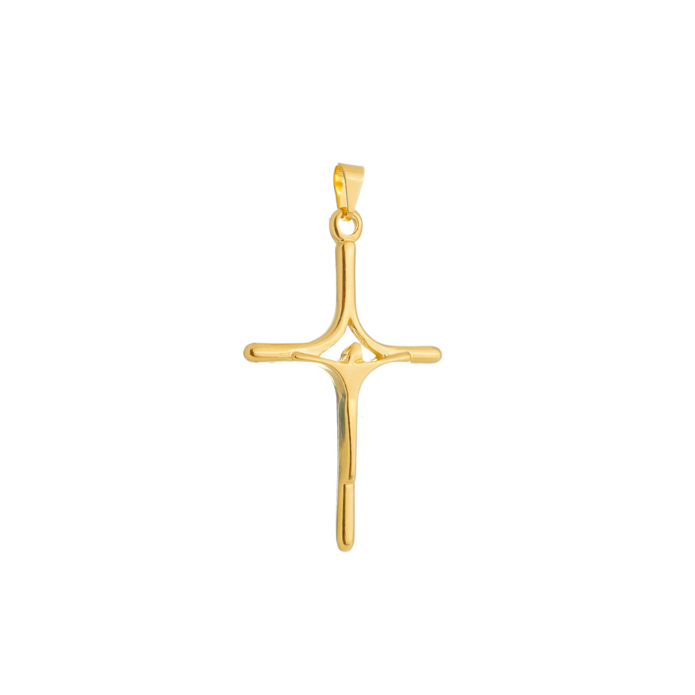 cat-bf3940095435418b.jpg Pingente Dourado Crucifixo - Imagem 1