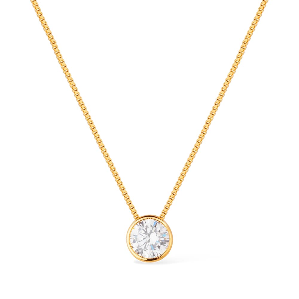 cat-c68b44bfb94827c8.jpg Colar Dourado Zircônia Ponto de Luz - Imagem 1