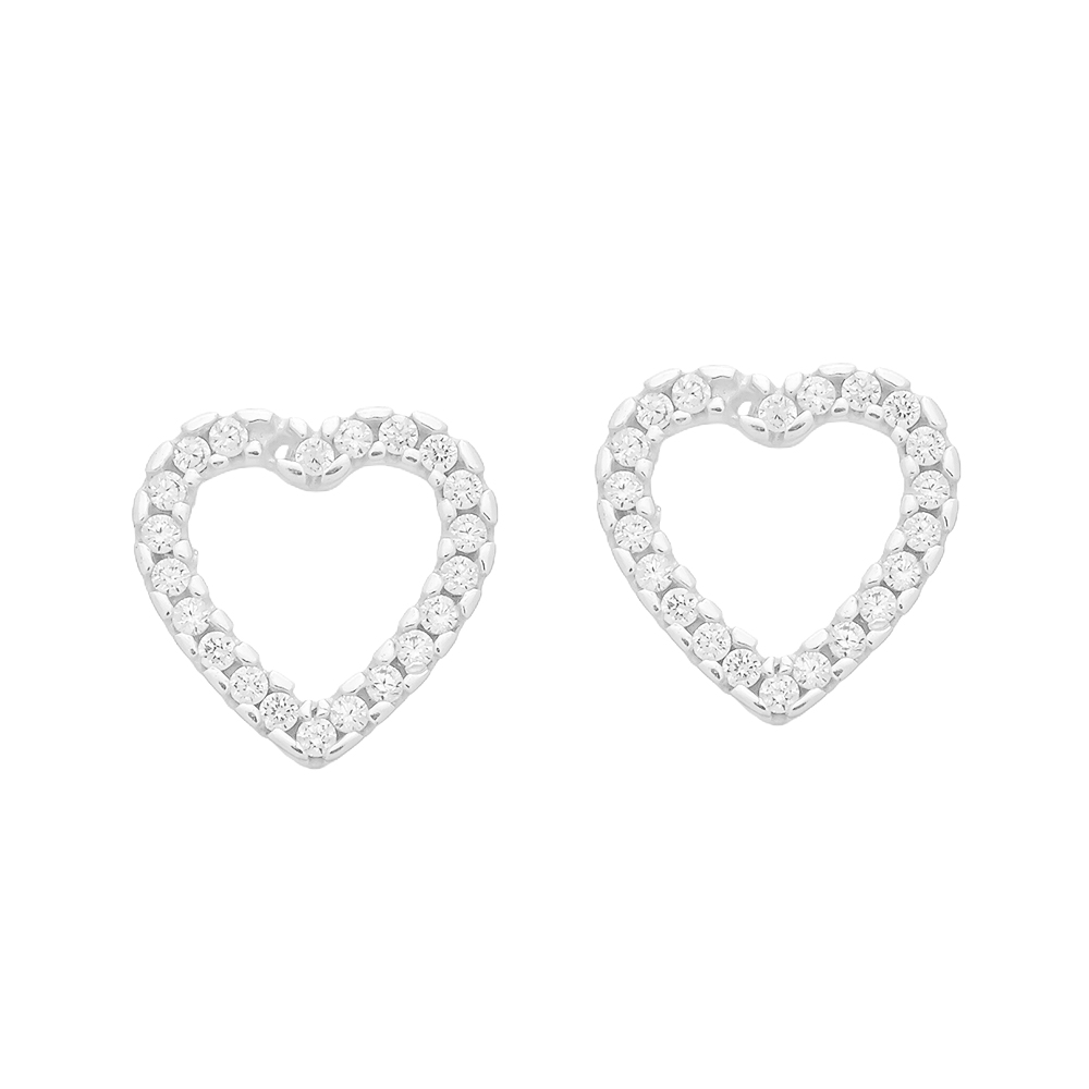 cat-d4d345da619c7a73.jpg Brinco de Coração Cravejado de Zircônias em Prata 925 - Imagem 1