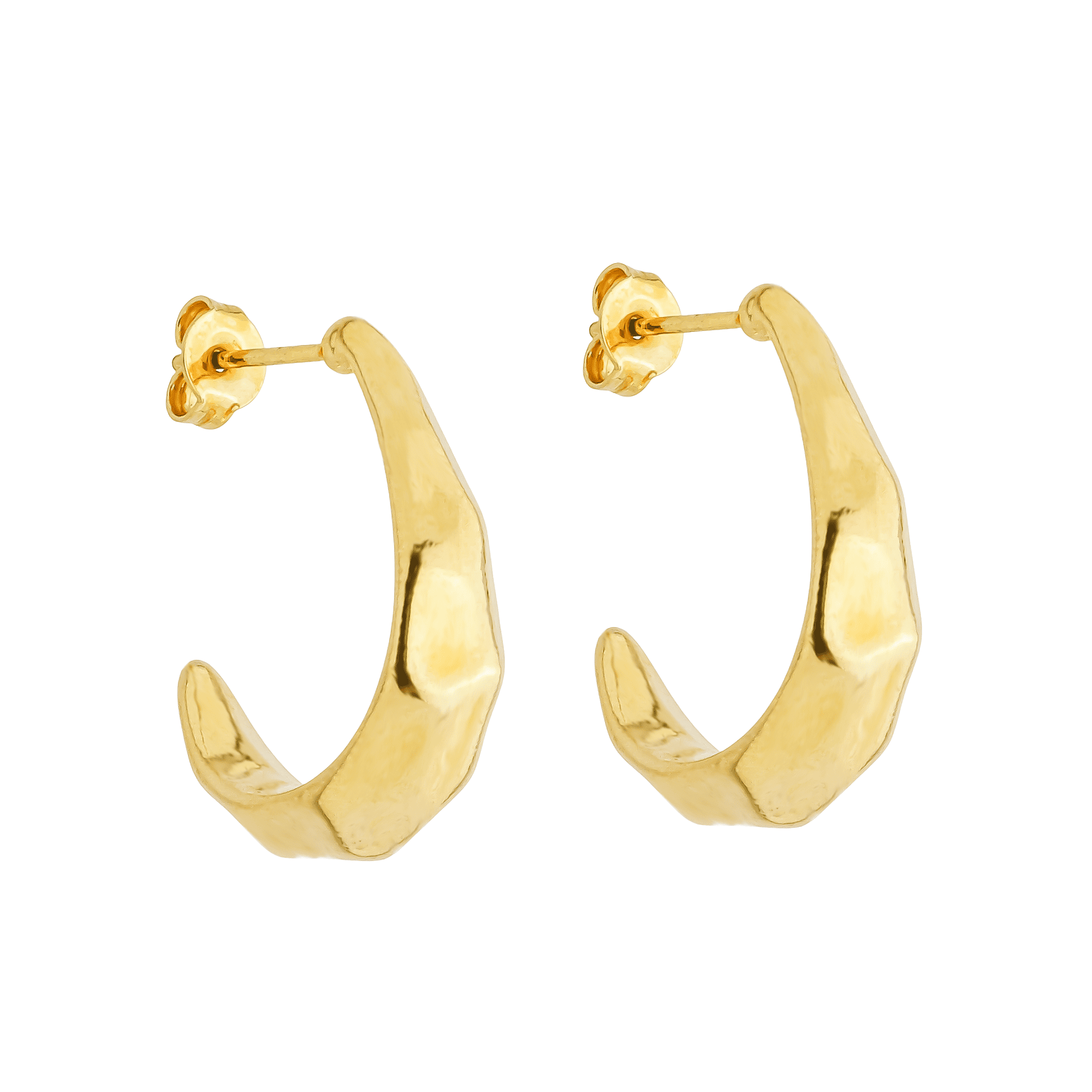 cat-d53d8938521cd967.png Brinco Dourado Formato Argola com Texturas Retas - Imagem 1
