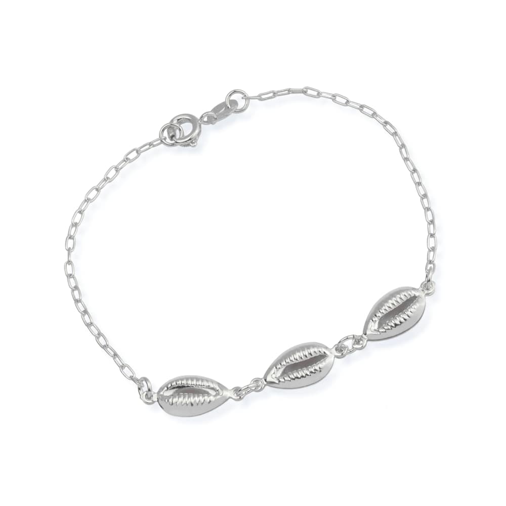cat-e85c80f11063c57d.jpg Pulseira Prateada de Búzios - Imagem 1
