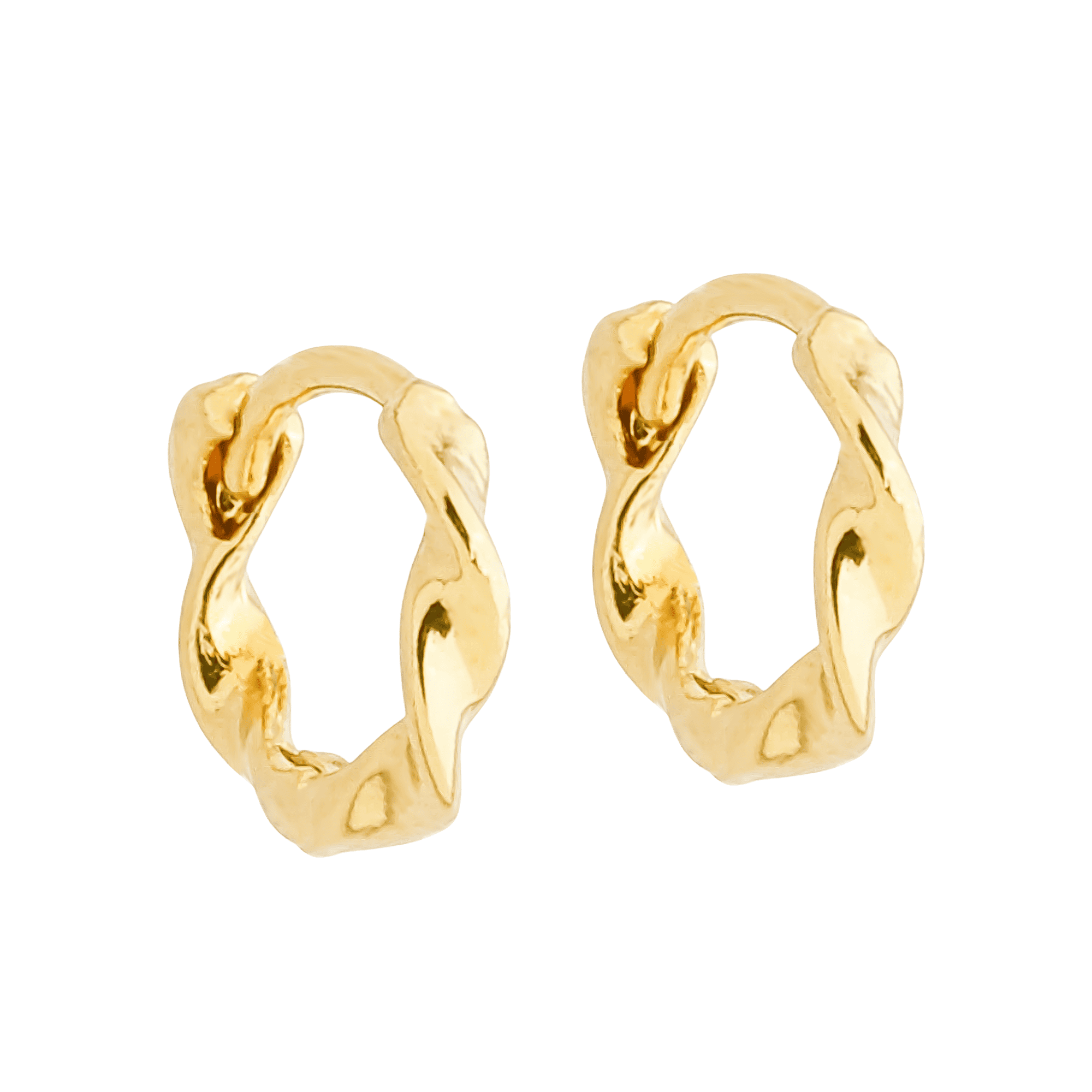 cat-ef54adfa3fa365b3.png Brinco Dourado de Argolinha Torcida - Imagem 1